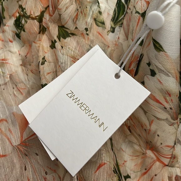 NWT ZIMMERMANN
Natura asymmetric strapless floral-print linen silk gauze gown 4 - Picture 4 of 12